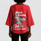 Tuskegee Red Tails Airmen Kimono Sleeve Blouse P-51 Mustang 332nd Fighter Group - Red