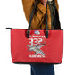 Tuskegee Red Tails Airmen Leather Tote Bag 332nd Fighter Group - Red - African Pride
