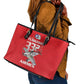 Tuskegee Red Tails Airmen Leather Tote Bag 332nd Fighter Group - Red - African Pride