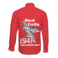 Tuskegee Red Tails Airmen Long Sleeve Button Shirt 332nd Fighter Group - Red - African Pride