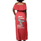 Tuskegee Red Tails Airmen Off Shoulder Maxi Dress 332nd Fighter Group - Red - African Pride