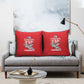 Tuskegee Red Tails Airmen Pillow Cover P-51 Mustang 332nd Fighter Group - Red