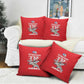 Tuskegee Red Tails Airmen Pillow Cover P-51 Mustang 332nd Fighter Group - Red