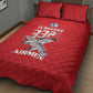 Tuskegee Red Tails Airmen Quilt Bed Set 332nd Fighter Group - Red - African Pride