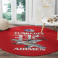 Tuskegee Red Tails Airmen Round Carpet 332nd Fighter Group - Red - African Pride