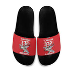 Tuskegee Red Tails Airmen Slide Sandals P-51 Mustang 332nd Fighter Group - Red