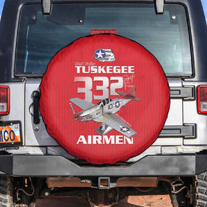 Tuskegee Red Tails Airmen Spare Tire Cover 332nd Fighter Group - Red - African Pride