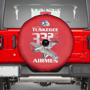 Tuskegee Red Tails Airmen Spare Tire Cover 332nd Fighter Group - Red - African Pride