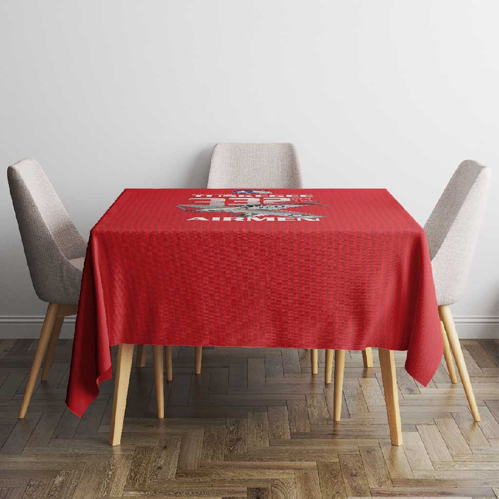Tuskegee Red Tails Airmen Tablecloth 332nd Fighter Group - Red - African Pride