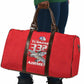 Tuskegee Red Tails Airmen Travel Bag P-51 Mustang 332nd Fighter Group - Red