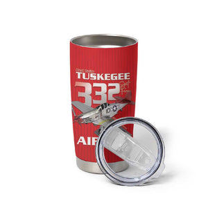 Tuskegee Red Tails Airmen Tumbler Cup 332nd Fighter Group - Red - African Pride