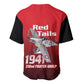 Tuskegee Red Tails Airmen Baseball Jersey 332nd Fighter Group - Black Red - African Pride
