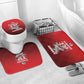 Tuskegee Red Tails Airmen Bathroom Set P-51 Mustang 332nd Fighter Group - Black Red