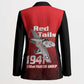 Tuskegee Red Tails Airmen Blazer P-51 Mustang 332nd Fighter Group - Black Red