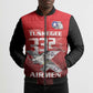 Tuskegee Red Tails Airmen Bomber Puffer Jacket P-51 Mustang 332nd Fighter Group - Black Red