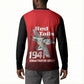 Tuskegee Red Tails Airmen Button Sweatshirt P-51 Mustang 332nd Fighter Group - Black Red