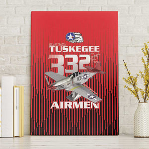 Tuskegee Red Tails Airmen Canvas Wall Art 332nd Fighter Group - Black Red - African Pride