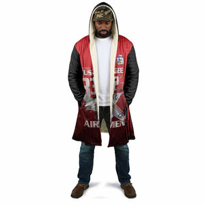Tuskegee Red Tails Airmen Cloak P-51 Mustang 332nd Fighter Group - Black Red