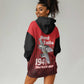 Tuskegee Red Tails Airmen Hoodie Dress 332nd Fighter Group - Black Red - African Pride