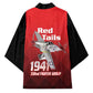 Tuskegee Red Tails Airmen Kimono P-51 Mustang 332nd Fighter Group - Black Red