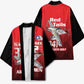 Tuskegee Red Tails Airmen Kimono P-51 Mustang 332nd Fighter Group - Black Red