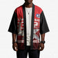 Tuskegee Red Tails Airmen Kimono P-51 Mustang 332nd Fighter Group - Black Red