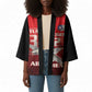 Tuskegee Red Tails Airmen Kimono P-51 Mustang 332nd Fighter Group - Black Red