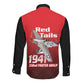 Tuskegee Red Tails Airmen Long Sleeve Button Shirt 332nd Fighter Group - Black Red - African Pride