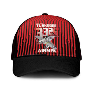 Tuskegee Red Tails Airmen Mesh Trucker Cap 332nd Fighter Group - Black Red - African Pride