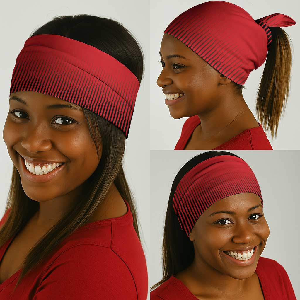 Tuskegee Red Tails Airmen Neck Gaiter 332nd Fighter Group - Black Red - African Pride