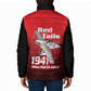 Tuskegee Red Tails Airmen Padded Jacket P-51 Mustang 332nd Fighter Group - Black Red