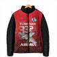 Tuskegee Red Tails Airmen Padded Jacket P-51 Mustang 332nd Fighter Group - Black Red