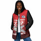 Tuskegee Red Tails Airmen Padded Jacket P-51 Mustang 332nd Fighter Group - Black Red