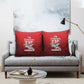 Tuskegee Red Tails Airmen Pillow Cover P-51 Mustang 332nd Fighter Group - Black Red