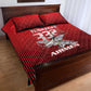 Tuskegee Red Tails Airmen Quilt Bed Set 332nd Fighter Group - Black Red - African Pride