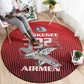 Tuskegee Red Tails Airmen Round Carpet 332nd Fighter Group - Black Red - African Pride
