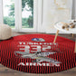Tuskegee Red Tails Airmen Round Carpet 332nd Fighter Group - Black Red - African Pride