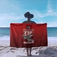 Tuskegee Red Tails Airmen Sarong 332nd Fighter Group - Black Red - African Pride