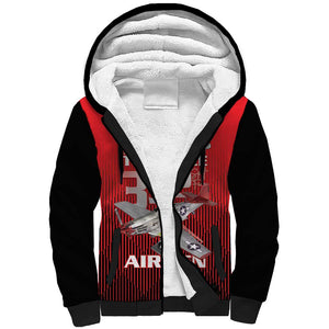 Tuskegee Red Tails Airmen Sherpa Hoodie 332nd Fighter Group - Black Red - African Pride