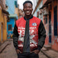 Tuskegee Red Tails Airmen Sleeve Zip Bomber Jacket 332nd Fighter Group - Black Red - African Pride