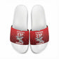 Tuskegee Red Tails Airmen Slide Sandals P-51 Mustang 332nd Fighter Group - Black Red