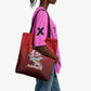 Tuskegee Red Tails Airmen Tote Bag P-51 Mustang 332nd Fighter Group - Black Red