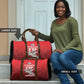 Tuskegee Red Tails Airmen Travel Bag P-51 Mustang 332nd Fighter Group - Black Red