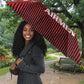 Tuskegee Red Tails Airmen Umbrella P-51 Mustang 332nd Fighter Group - Black Red