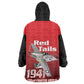 Tuskegee Red Tails Airmen Wearable Blanket Hoodie 332nd Fighter Group - Black Red - African Pride
