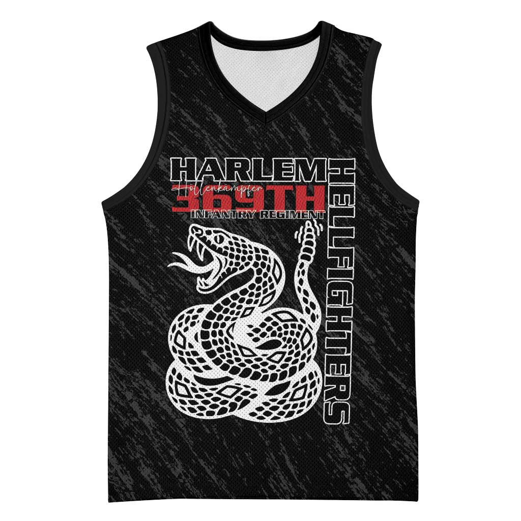 Harlem Hellfighters Basketball Jersey Harlem Rattlers - Don't Tread on Me - African Pride