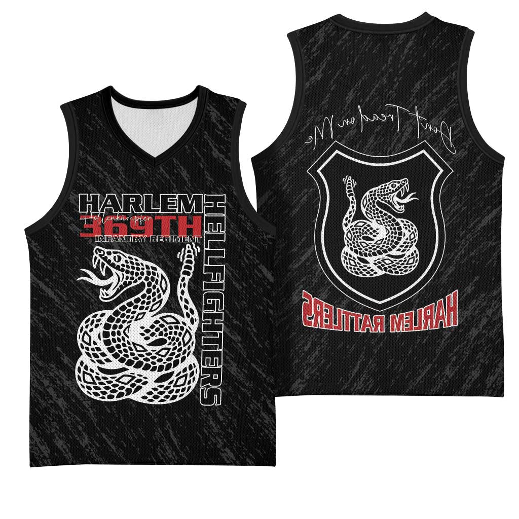 Harlem Hellfighters Basketball Jersey Harlem Rattlers - Don't Tread on Me - African Pride