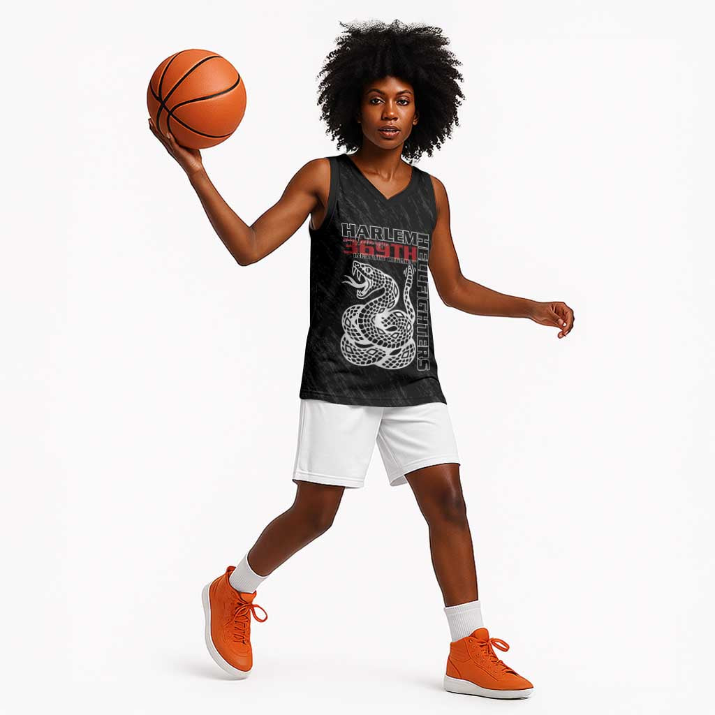 Harlem Hellfighters Basketball Jersey Harlem Rattlers - Don't Tread on Me - African Pride