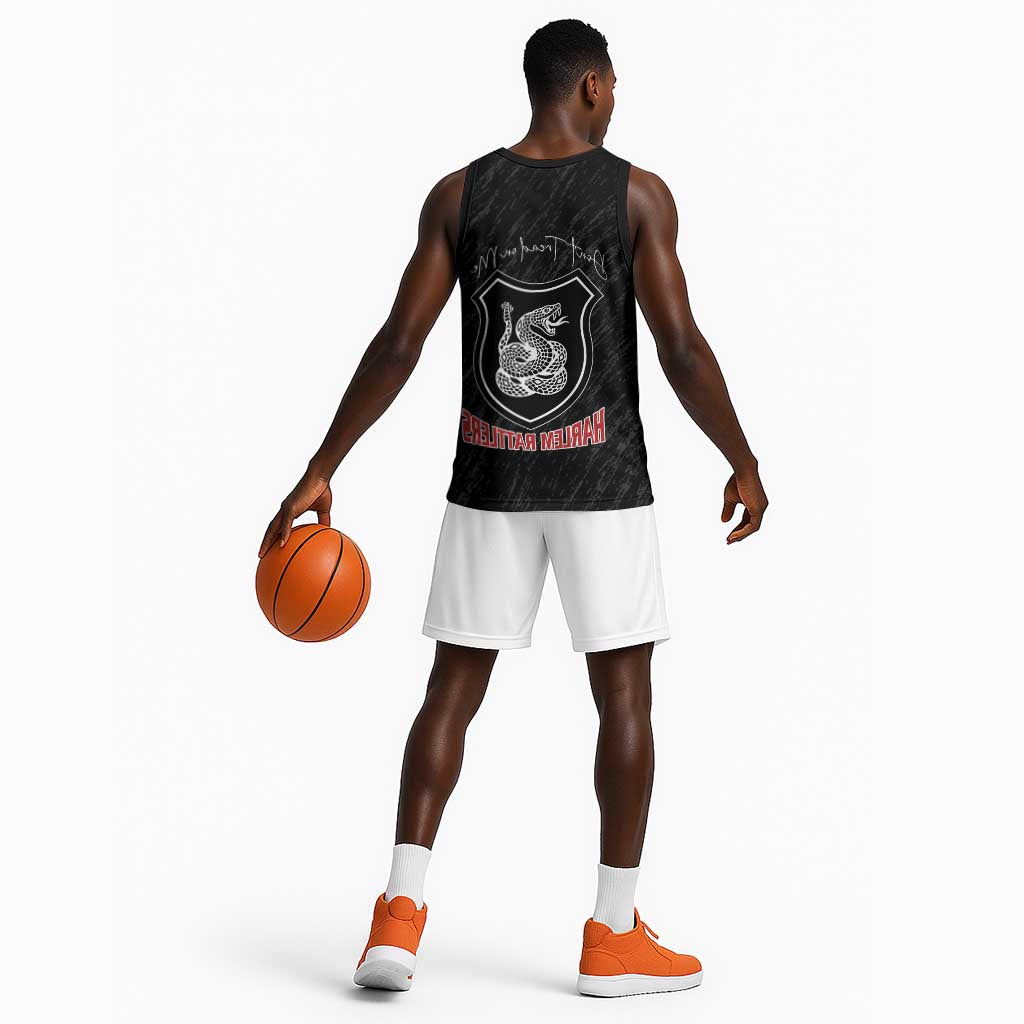 Harlem Hellfighters Basketball Jersey Harlem Rattlers - Don't Tread on Me - African Pride
