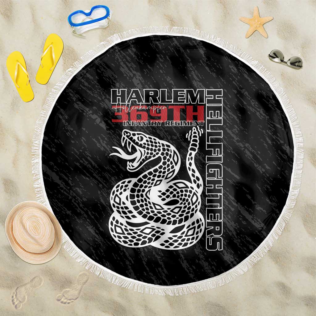 Harlem Hellfighters Beach Blanket Harlem Rattlers - Don't Tread on Me - African Pride